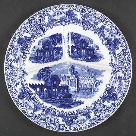 Abbey Blue Grill Plate