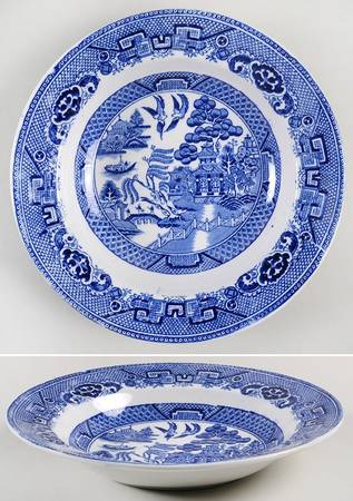 Willow Large Rim Soup Bowl