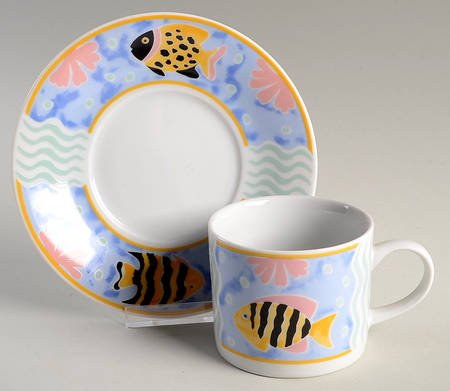 Catalina Flat Cup & Saucer Set