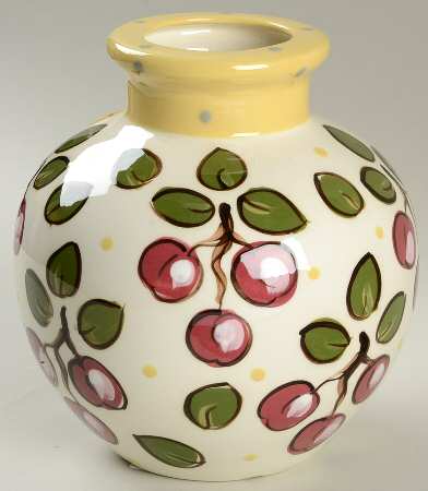 Cherries 7" Vase