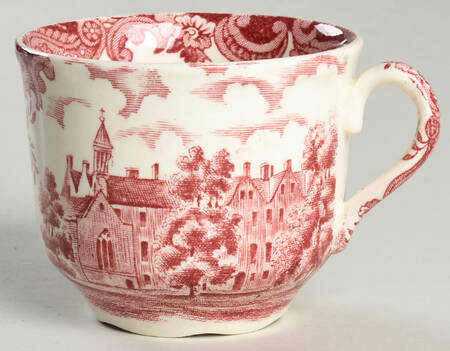 Avon Scenes Red Flat Demitasse Cup