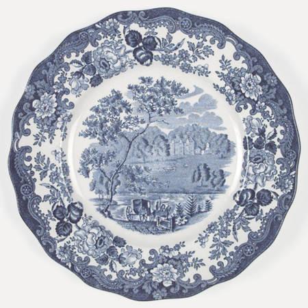 Avon Scenes Blue Salad Plate