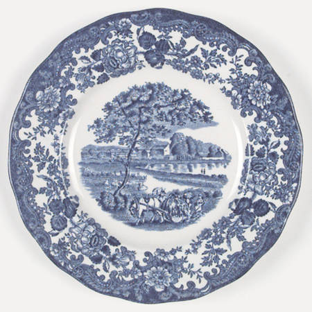 Avon Scenes Blue Dessert/Pie Plate
