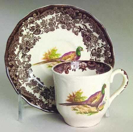 Game Series (Birds) Flat Demitasse Cup & Saucer Set