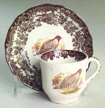 Game Series (Birds) Flat Demitasse Cup & Saucer Set