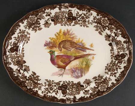 Game Series (Birds) 11" Oval Serving Platter