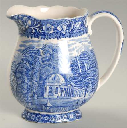 Thames River Scenes Blue 12 Oz Pitcher