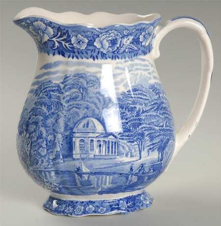 Thames River Scenes Blue 16 Oz Pitcher