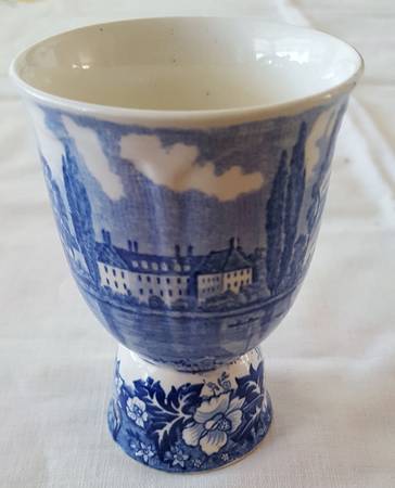 Thames River Scenes Blue Double Egg Cup