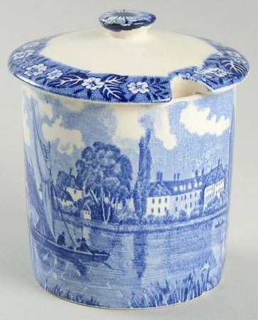 Thames River Scenes Blue Jam/Jelly & Lid