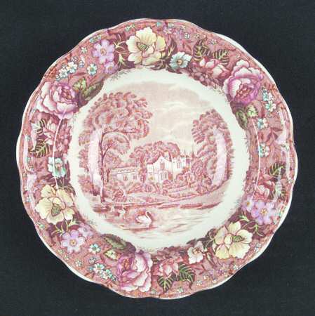 Thames River Scenes Brn Multicolor Rim Cereal Bowl