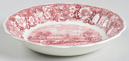 Thames River Scenes Pink Coupe Soup Bowl