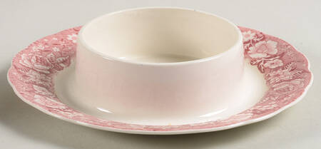 Thames River Scenes Pink Round Butter No Lid