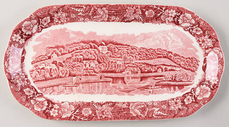 Thames River Scenes Pink Celery by Palissy