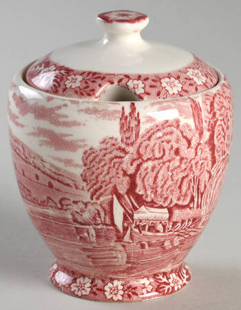 Thames River Scenes Pink Jam/Jelly & Lid