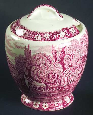 Thames River Scenes Pink Jam/Jelly & Lid