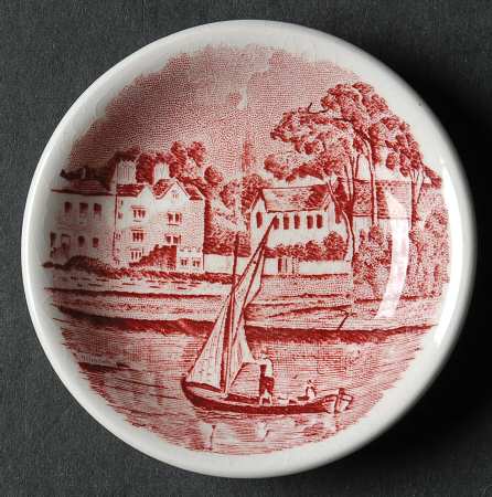 Thames River Scenes Pink Butter Pat