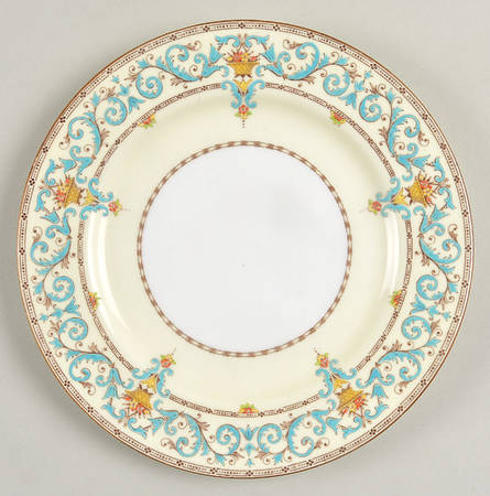 Adam (Aqua Scrolls) Salad Plate