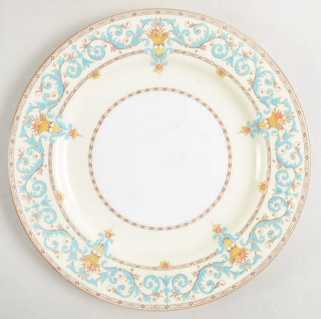 Adam (Aqua Scrolls) Salad Plate