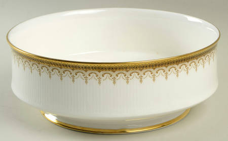 Athena (Gold Border with Black Dots) 8" Round Vegetable