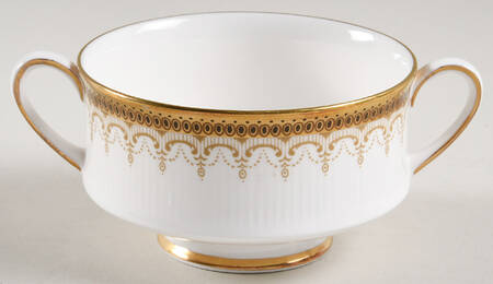 Athena (Gold Border with Black Dots) Sugar Bowl No Lid