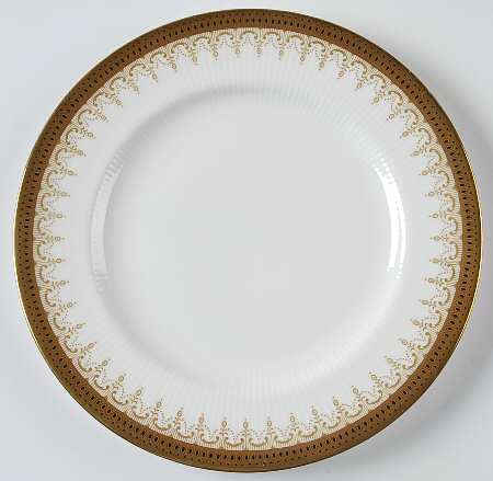 Athena (Gold Border with Black Dots) Salad Plate
