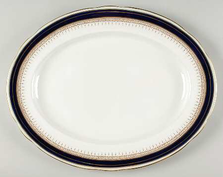Athene Cobalt Blue 16" Oval Serving Platter
