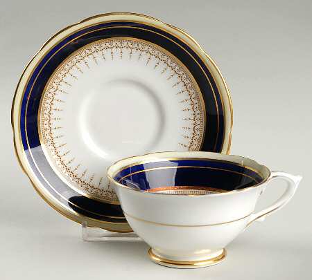 Athene Cobalt Blue Footed Cup & Saucer Set