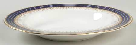 Athene Cobalt Blue Rim Soup Bowl