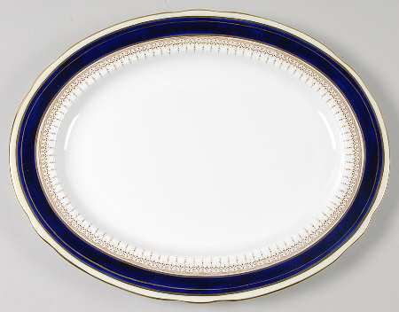 Athene Cobalt Blue 12" Oval Serving Platter