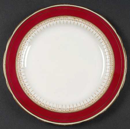 Athene Maroon Salad Plate