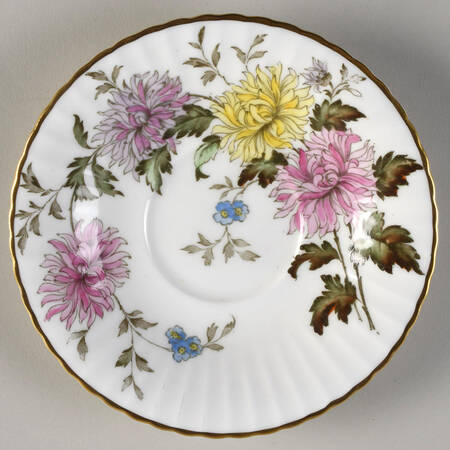 Autumn Glory (Pink & Yellow Flowers) Saucer