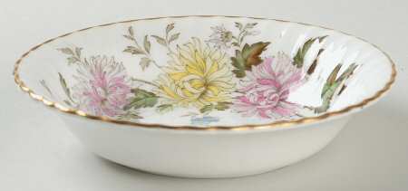 Autumn Glory (Pink & Yellow Flowers) Fruit/Dessert (Sauce) Bowl