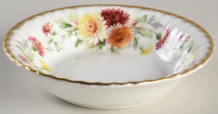 Autumn Glory (Yellow & Orange Flowers) Fruit/Dessert (Sauce) Bowl