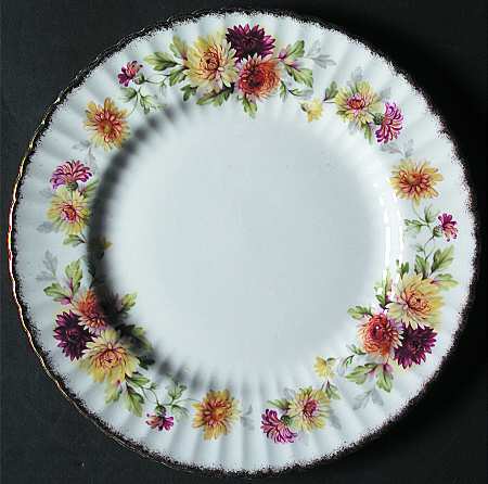 Autumn Glory (Yellow & Orange Flowers) Salad Plate