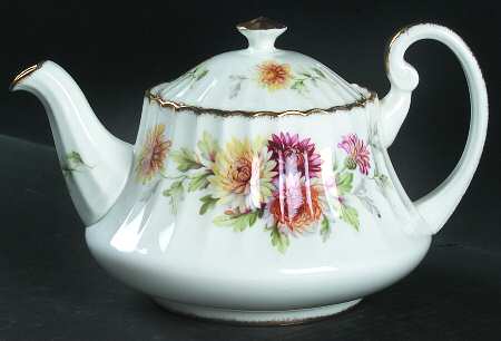 Autumn Glory (Yellow & Orange Flowers) Teapot & Lid