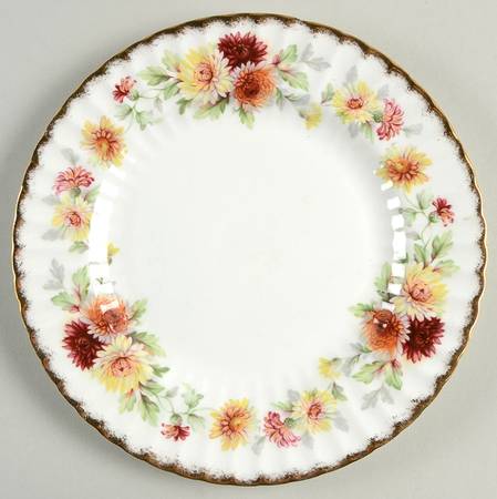 Autumn Glory (Yellow & Orange Flowers) Dessert/Pie Plate