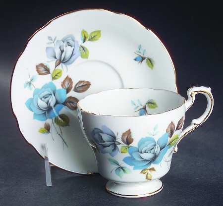 Blue Mist Footed Cup & Saucer Set