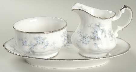 Brides Choice Mini Creamer & Open Sugar with Tray