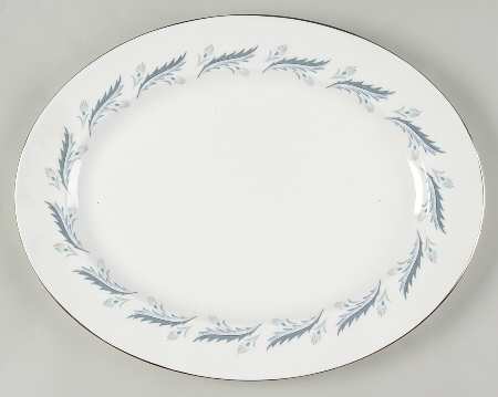 Bridal Leaf 15" Oval Serving Platter