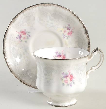Bridal Lace Footed Cup & Saucer Set