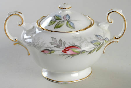 Bridal Rose Sugar Bowl & Lid