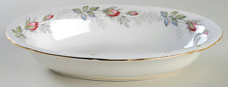 Bridal Rose 10" Oval Vegetable Bowl by Paragon