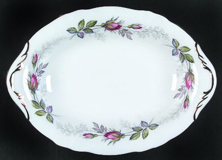 Bridal Rose Oval Supper Tray