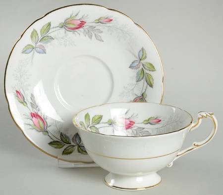Bridal Rose Footed Cup & Saucer Set