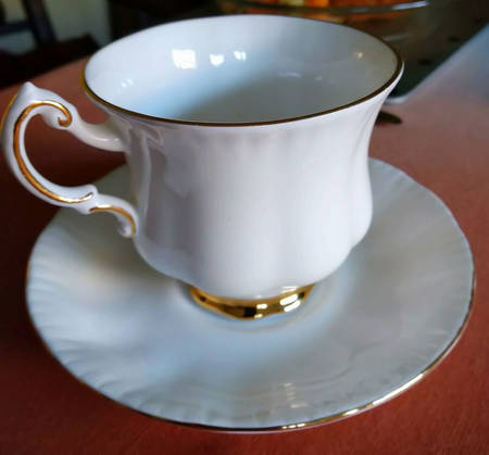 Charm Footed Cup & Saucer Set