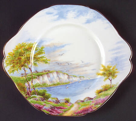 Cliffs of Dover Handled Cake Plate