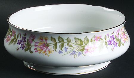 Country Lane (Scalloped Flat Rim) 8" Round Vegetable Bowl