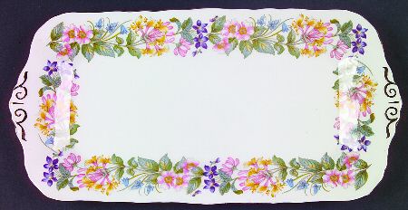 Country Lane (Scalloped Flat Rim) Large Sandwich Tray