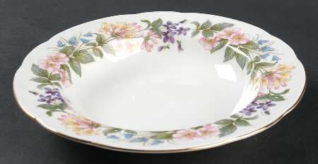 Country Lane (Scalloped Flat Rim) Large Rim Soup Bowl